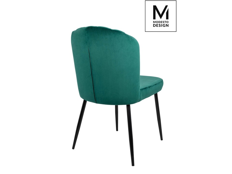 MODESTO krzesło RANGO zielone - welur, metal - Modesto Design